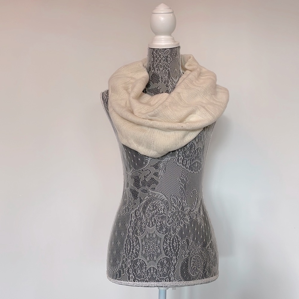 100% Cashmere by Saks Fifth Avenue Scarf Snood (Ivory). Brand new, without tags.